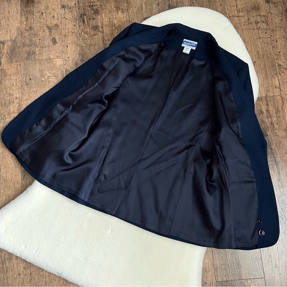 Pendleton Blazer Vintage Classic Virgin Wool Dress Jacket Navy Blue 8 - Picture 11 of 17